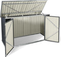 Abri de jardin métal verrouillable multi rangement stockage vélos outils poubelles