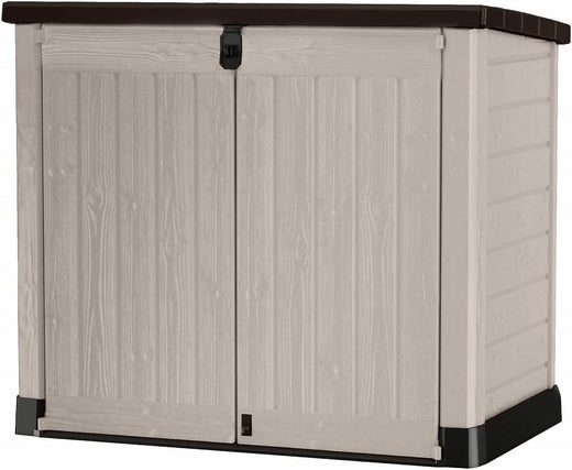 Abri horizontal range poubelle 1200 L beige