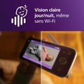 Babyphone vidéo HD suivi sommeil respiration affichage jour nuit