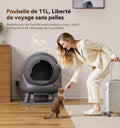 Litière chat autonettoyante 65 L anti fuites anti odeur contrôle appli