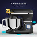 Robot pâtissier 2000 W bol 6,2 L hachoir mixeur accessoires inclus