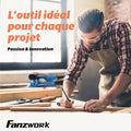 Ponceuse excentrique 150 mm 350 W 7 vitesses avec disques et mallette