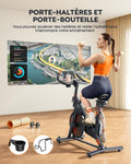 Vélo appartement connecté résistance magnétique volant 15 kg capacité 160 kg
