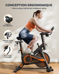 Vélo appartement connecté résistance magnétique volant 15 kg capacité 160 kg