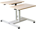 Table de lit médicale roulettes forme C tablette réglable usage lit handicapés double
