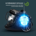 Aspirateur sans sac silencieux 59 dB consommation basse filtration haute efficacité 12 m Silence Force Cyclonic