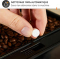 Machine café grains expresso 2 tasses buse vapeur nettoyage automatique