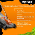 Tondeuse gazon sans fil 40 V 43 cm 40 L hauteur réglable avec batteries et chargeur