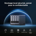 NAS bureau 4 baies DXP4800 Pro Intel i3 1315U 8 Go DDR5 10 GbE 25 GbE M.2 NVMe HDMI 4K SSD 128 Go