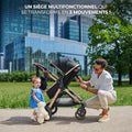 Poussette 3 en 1 ESME avec porte bébé I Size système voyage pliable nouveau né jusqu’à 4 ans beige