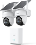 Kit caméras surveillance 2K solaire PTZ suivi automatique stockage local