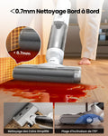 Aspirateur laveur sans fil 60 min sec humide 1,3 L nettoyage angles bords sols durs
