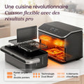 Air fryer 10 L double résistance dual zone séparateur amovible 40 à 240 degrés